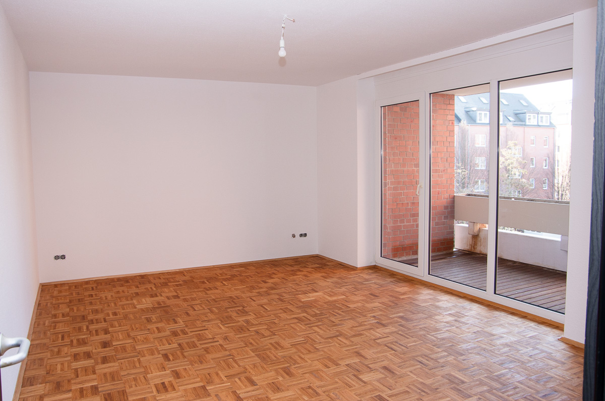 Wohnen und Balkon