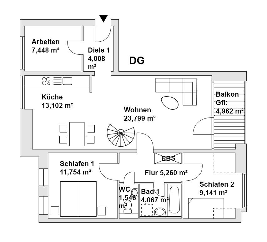 Grundriss Ebene 1