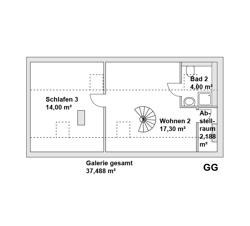 Grundriss Ebene 2